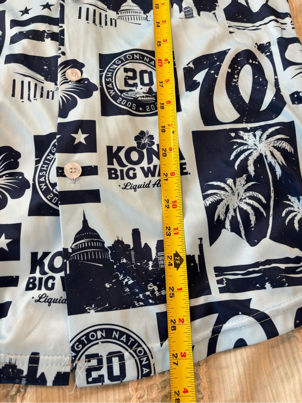 Washington Nationals Kona Big Wave 20th Anniversary Hawaiian Shirt Medium - Picture 5 of 5